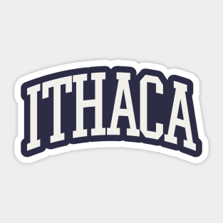 Ithaca New York Ithaca University Collegiate Type Sticker